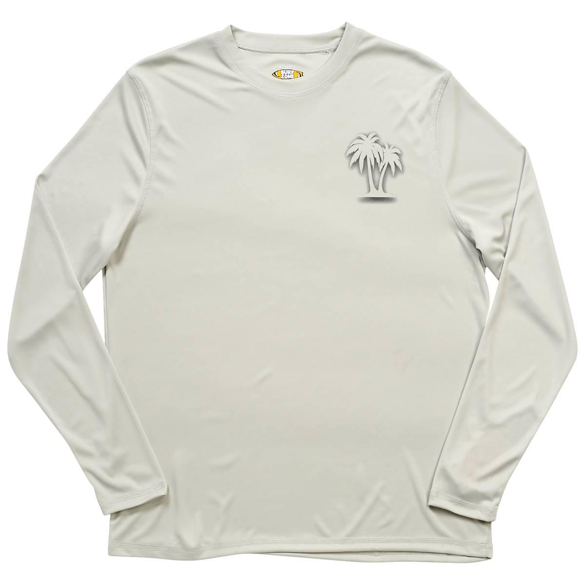 Young Mens SURFZONE® Long Sleeve Rash Guard - Aqua