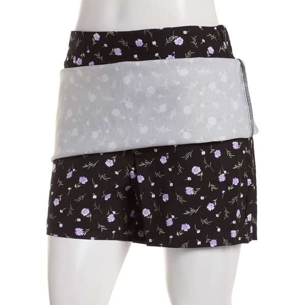 Petite Briggs Briggs Floral Millennium Skort-Lavender