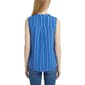 Petite NY Collection Sleeveless Stripe Twist Hem Woven Blouse - image 2
