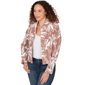 Womens Skye’s the Limit Blooming Pastels Leaf Denim Jacket - image 3