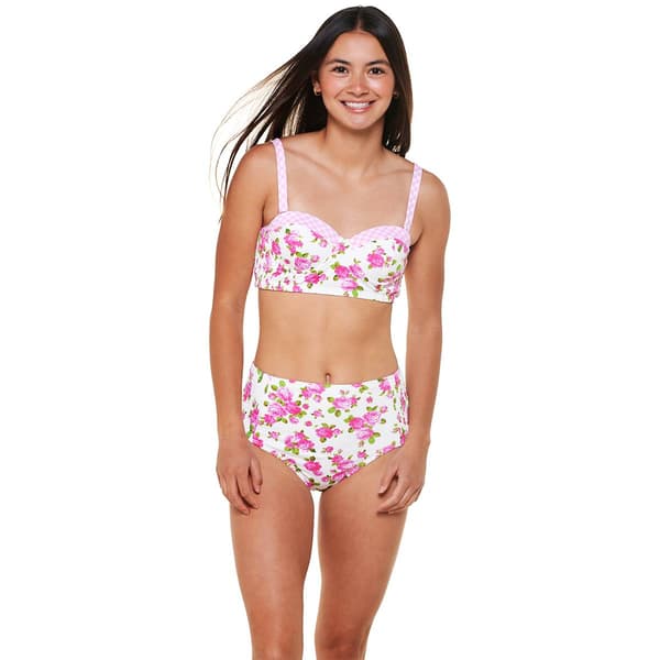 Juniors Betsey Johnson 2pc. Pushup Corset Vintage Swim Set - image 