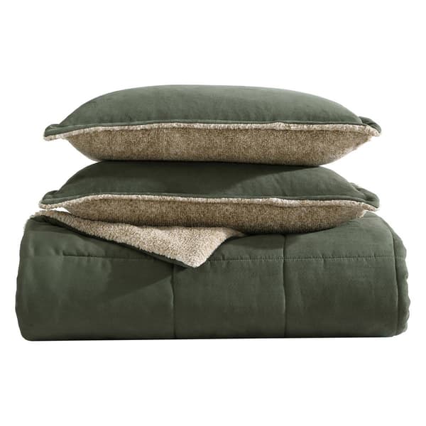 Nautica Beckett Suede-Textured Reversible Comforter-Sham Set