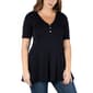 Plus Size 24/7 Comfort Apparel Elbow Sleeve Tunic - image 1