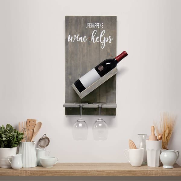 Elegant Designs&#8482; Lucca Wall Mounted Wine Bottle Shelf
