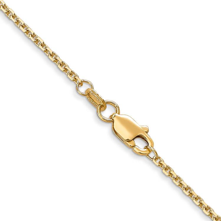 Unisex Gold Classics™ 1.45mm. Solid Diamond Cut 14in. Necklace