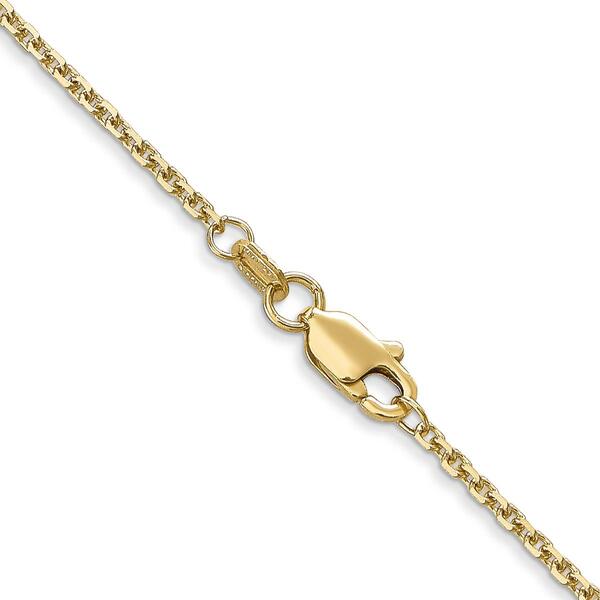 Unisex Gold Classics&#8482; 1.45mm. Solid Diamond Cut 14in. Necklace