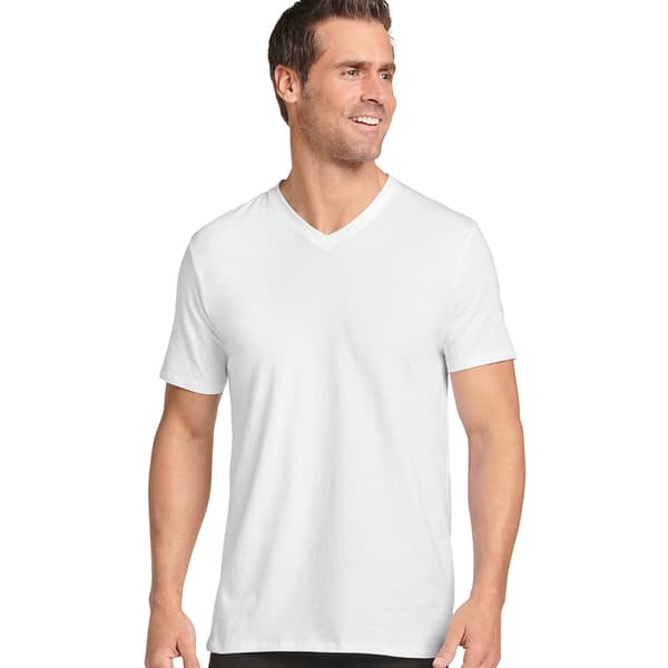 Mens Jockey&#40;R&#41; 3pk. Cotton Stretch Classic V-Neck Tee - image 