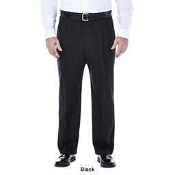 Haggar Men's Big & Tall No Iron Khaki Classic Fit Pleat Pant