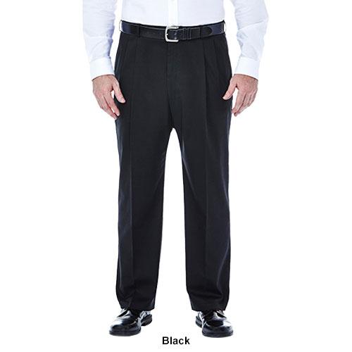 Haggar Men's Big & Tall No Iron Khaki Classic Fit Pleat Pant