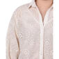 Womens NY Collection 3/4 Sleeve Eyelet Casual Button Down - image 2