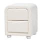 Baxton Studio Bonilla Teddy-Bear Fabric 2-Drawer Nightstand - image 1