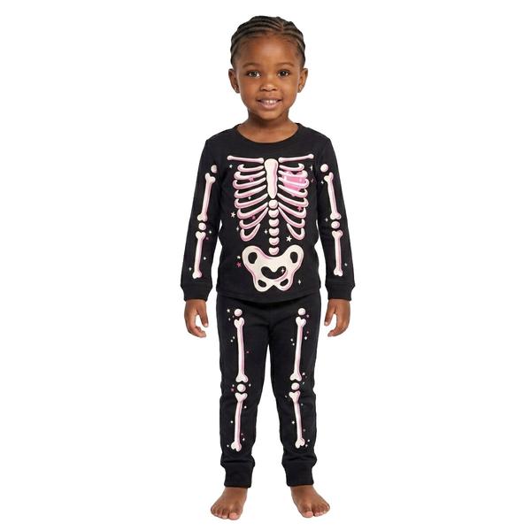Toddler Girl Jaclyn Family of Skeletons Joggers Pajama Set