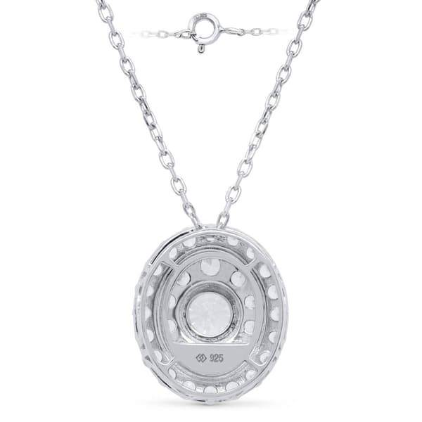 Nova Star® 2ctw. Lab Grown Diamond Oval Double Halo Pendant