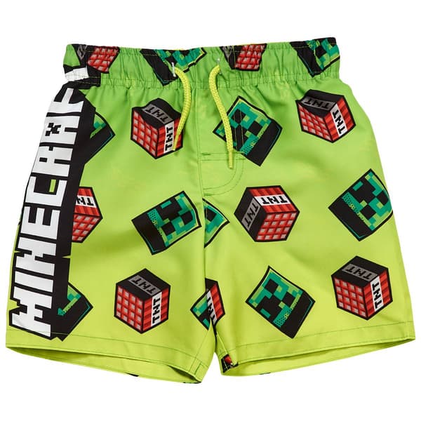 Boys (4-7) Minecraft Swim Trunks - image 