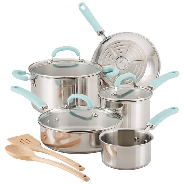 Rachael Ray Stainless Steel 10pc. Cookware Set - image 