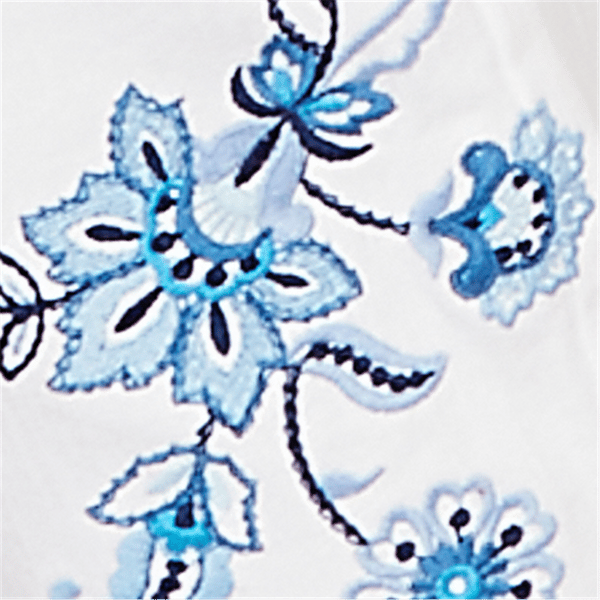 Womens Alfred Dunner Mykonos Floral Embroidery Fringe Hem Capris