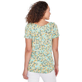 Womens Skye''s The Limit Soft Side Printed Short Sleeve Top