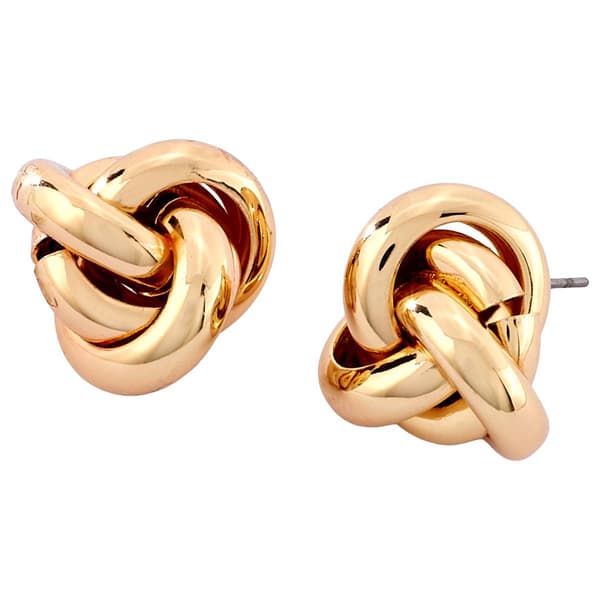 Design Collection Gold-Tone Knot Earrings - image 
