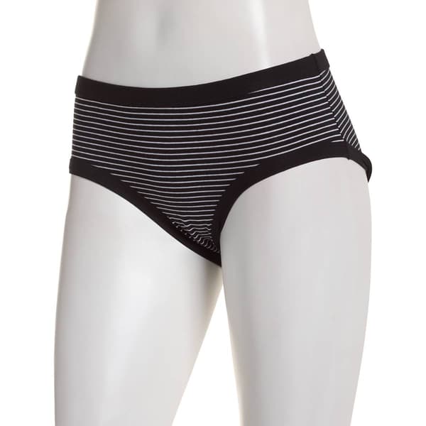 Womens St. Eve Self Binding Stripe Hipster Panties 5164053BLK