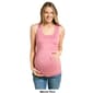 Womens Due Time Solid Racer Back Maternity Tank Top - image 4
