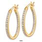 Pure Fire 14kt. Gold 1/2ctw Lab Grown Diamond Hoop Earrings - image 2