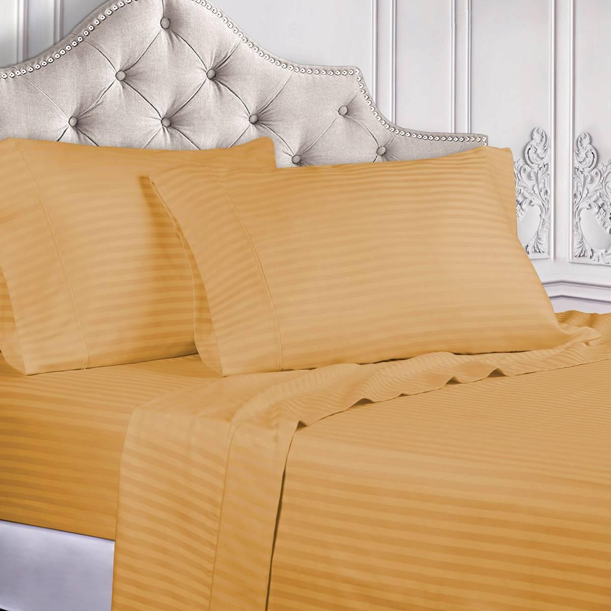 Superior 300TC Egyptian Cotton Striped Deep Pocket Sheet Set