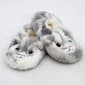 Womens Fuzzy Babba Grey Cat Faux Fur Slippers - image 1