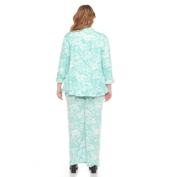 Plus Size White Mark 2pc. Floral Print Tunic and Pant Set