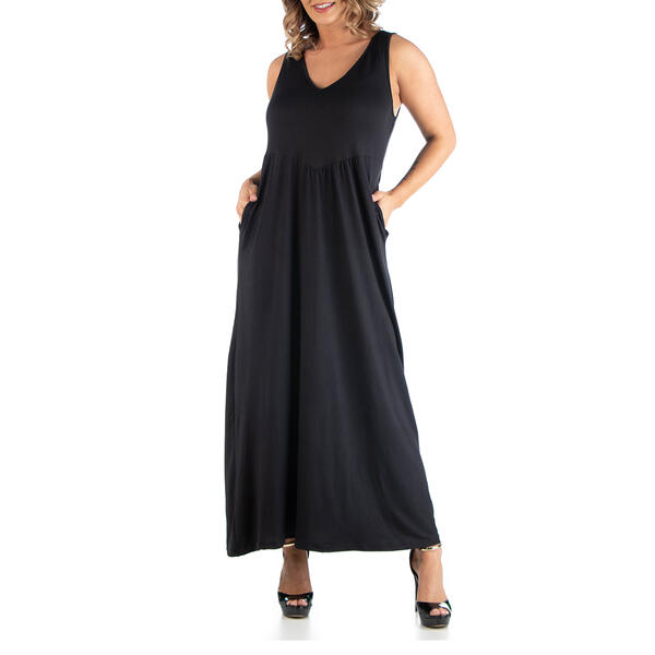 Plus Size 24/7 Comfort Apparel Sleeveless Maxi Dress - image 