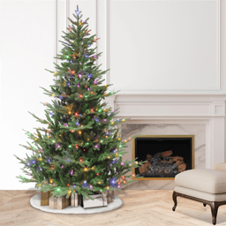 Puleo International 7.5ft. Pre-Lit Sacramento Fir Christmas Tree
