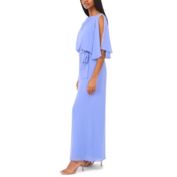 Womens MSK Rhinestone Cold Shoulder Jumpsuit