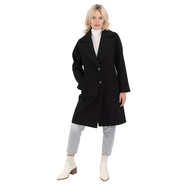 Womens Nine West Single Breasted Faux Wool Walker