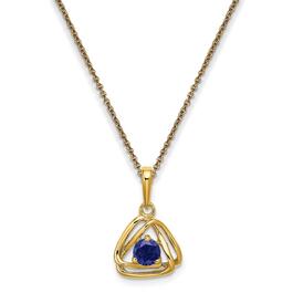 14kt. Yellow Gold Sapphire Pendant Necklace