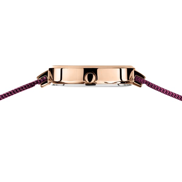 Womens BERING Solar Purple & Rose Gold Bracelet Watch - 14631-969