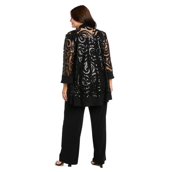 Plus Size R&M Richards 3pc. Sequin Swing Jacket & Pants Set