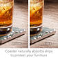4pk. Beautiful Song Birds Square Coaster Set - image 2