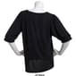 Womens New York Laundry Multi Rib Elbow Puff Sleeve Blouse - image 2