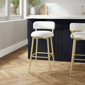 HH2 Home Jaxon Metal & Upholstered Swivel Adjustable Height Stool - image 1