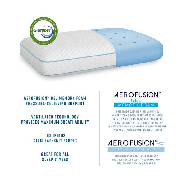 Bodipedic&#8482; AeroFusion Gusseted Gel-Infused Memory Foam Bed Pillow
