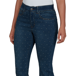 Petite Skye’s the Limit Icy Blue Sparkle Bootcut Jeans