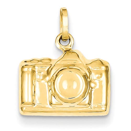 Gold Classics&#40;tm&#41; 14k. 3-D Polished Camera Charm - image 