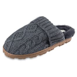 Womens Jessica Simpson Cable Knit Scuff Slippers