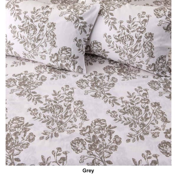 Freshfolds Turkish Cotton Floral Flannel 4pc. Sheet Set