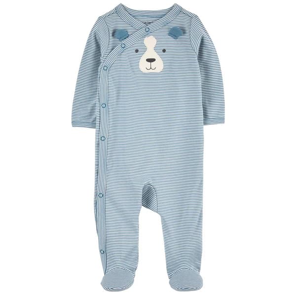 Baby Boy &#40;NB-9M&#41; Carter''s&#40;R&#41; Dog/Stripe Snap Side Sleep & Play - image 