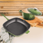 BergHOFF Neo 3pc. Cast Iron Pan/Dutch Oven Cookware Set - Green - image 1