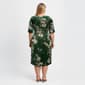 Plus Size Connected Apparel Elbow Sleeve Floral Wrap Dress - image 2