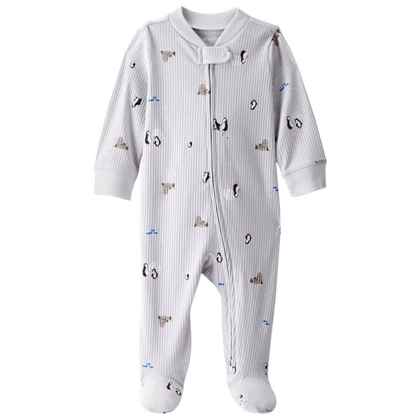 Baby Unisex (NB-9M) Carter''s(R) Penguin & Seal Ribbed Zip Sleeper - image 