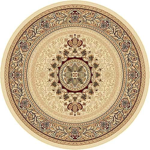 Tayse Sensation Jayden Beige Round Area Rug - 5’3