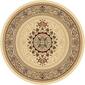 Tayse Sensation Jayden Beige Round Area Rug - 5'3 - image 1