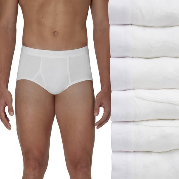 Mens Hanes Ultimate(R) Core 6pk. Briefs - White - image 